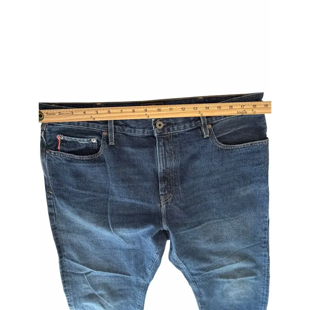 Flint and Tinder Selvedge Straight Fit Jeans Dark Wash Made in USA 38x34 Utility